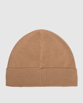 Saint Laurent Brown wool hat with logo patch 8434353Y206