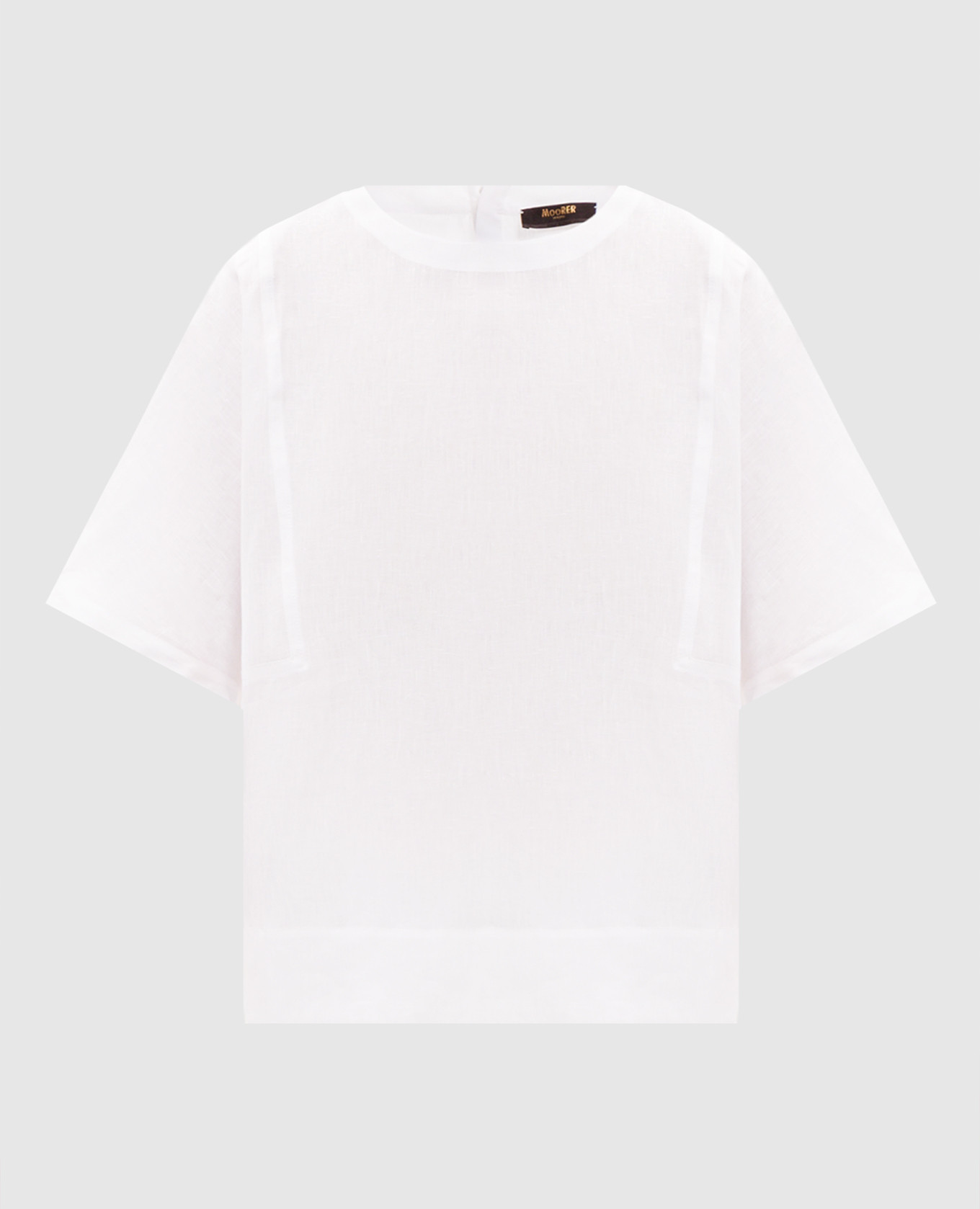 White GENOLA-J linen T-shirt