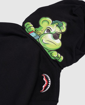 Sprayground Children's black hoodie Catch The Bear SPY1397EBLK