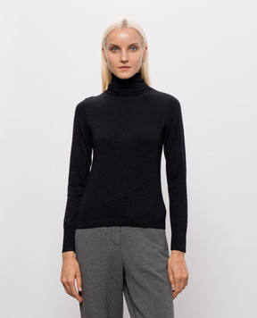 Allude Black wool golf with lurex 26564102
