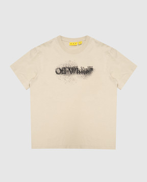Off-White Spray Arrow khaki children's t-shirt 44BAA002F26J00E