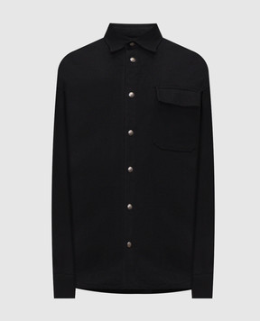 Palm Angels Black shirt with logo PMES044C99FAB001