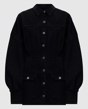 The Attico Black denim shirt dress 260WCA00482DDS002AA