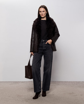 Babe Pay Pls Brown double-sided sheepskin coat 2633TIGRADO