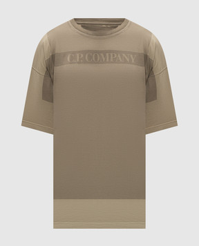 C.P. Company Khaki T-shirt with print MTS275A005431P