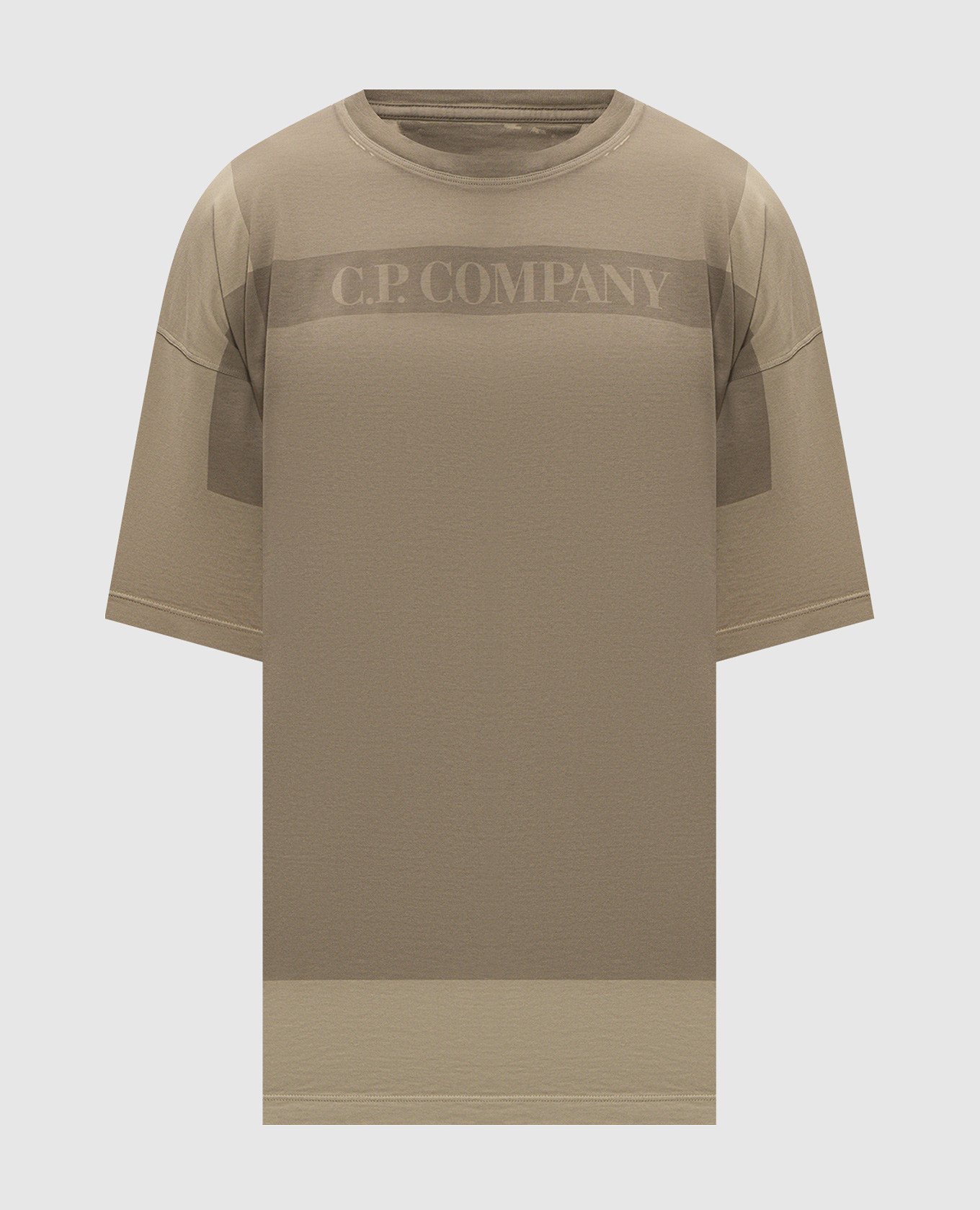 Khaki T-shirt with print