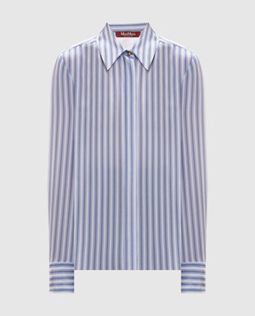 Max Mara FLIRT blue striped silk shirt MSTFLIRT