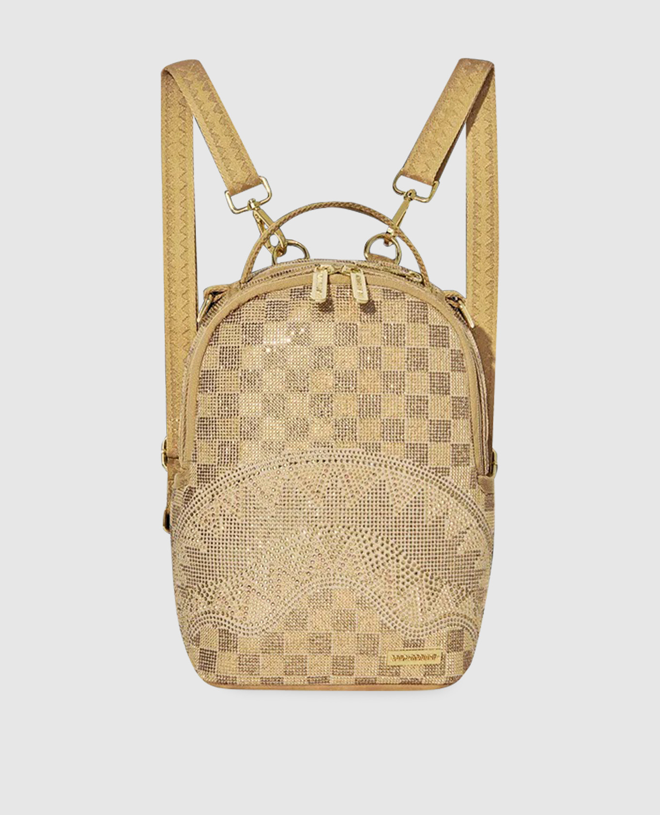 Children's brown backpack TRINITY 24K MINI with crystals Sprayground