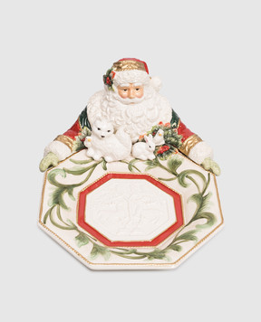 Fitz&Floyd Ceramic Santa serving plate 25004