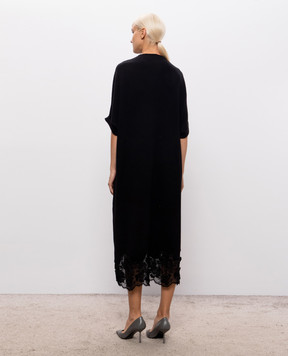 Fabiana Filippi Black dress with lace ABD226F568M446