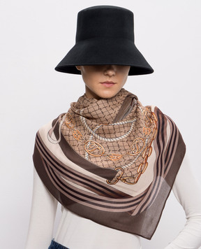 Twinset Brown printed scarf 262TA4680
