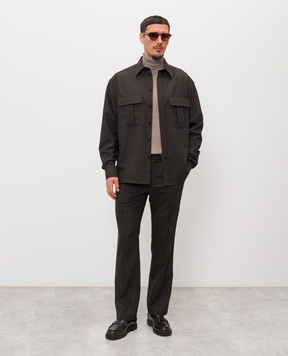 Dolce&Gabbana Brown wool pants GP1O1THU2BO