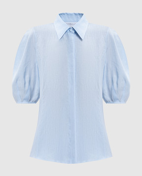 Gabriela Hearst Blue Sansi linen shirt X001018LA003