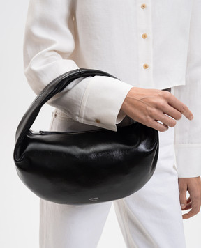 Khaite Black hobo bag with logo H6015877