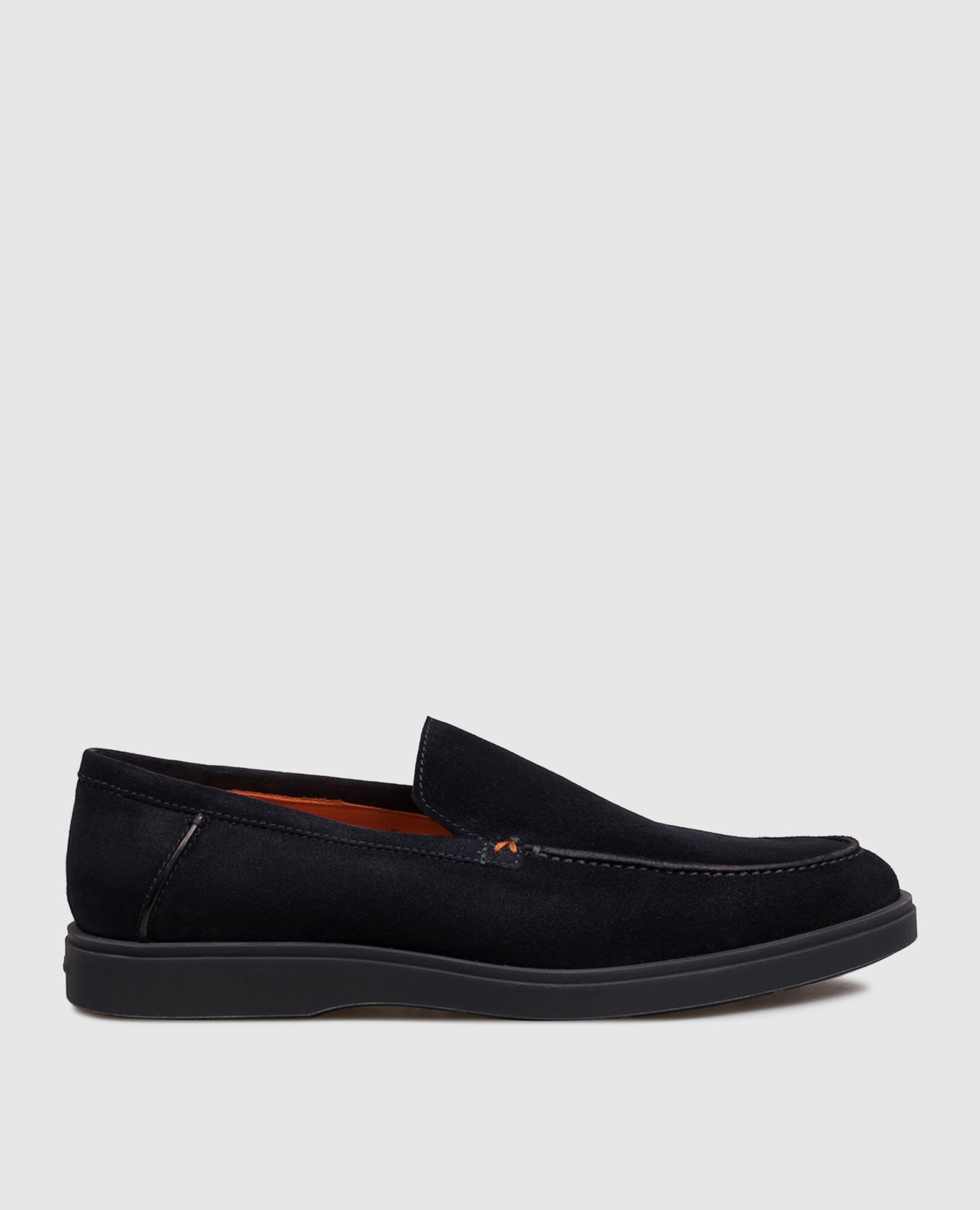 Blue suede loafers Santoni