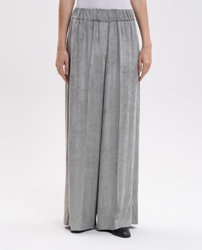 Peserico Green velvet palazzos A0405202246