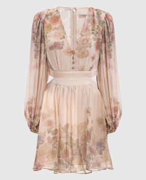 Twinset Beige floral print mini dress 261TT2561