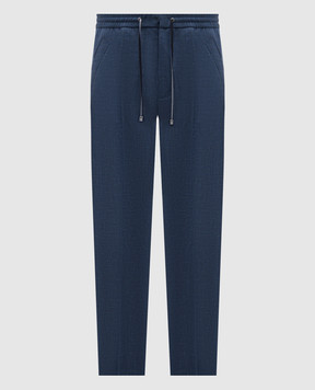 Brett Johnson Blue wool, silk and linen pants SS26P51Z470OCE