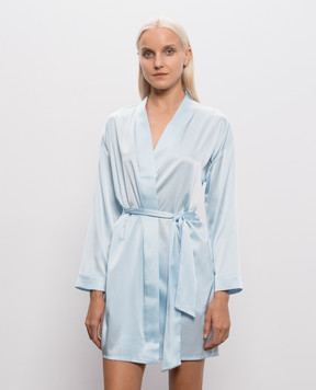 Dore & Rose Blue silk robe SILKROBE