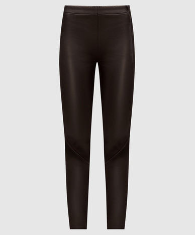 Roche brown leather leggings