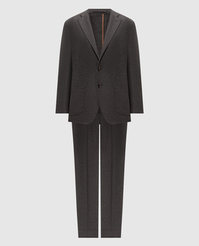 Enrico Mandelli Gray wool and cashmere suit A9AL035804