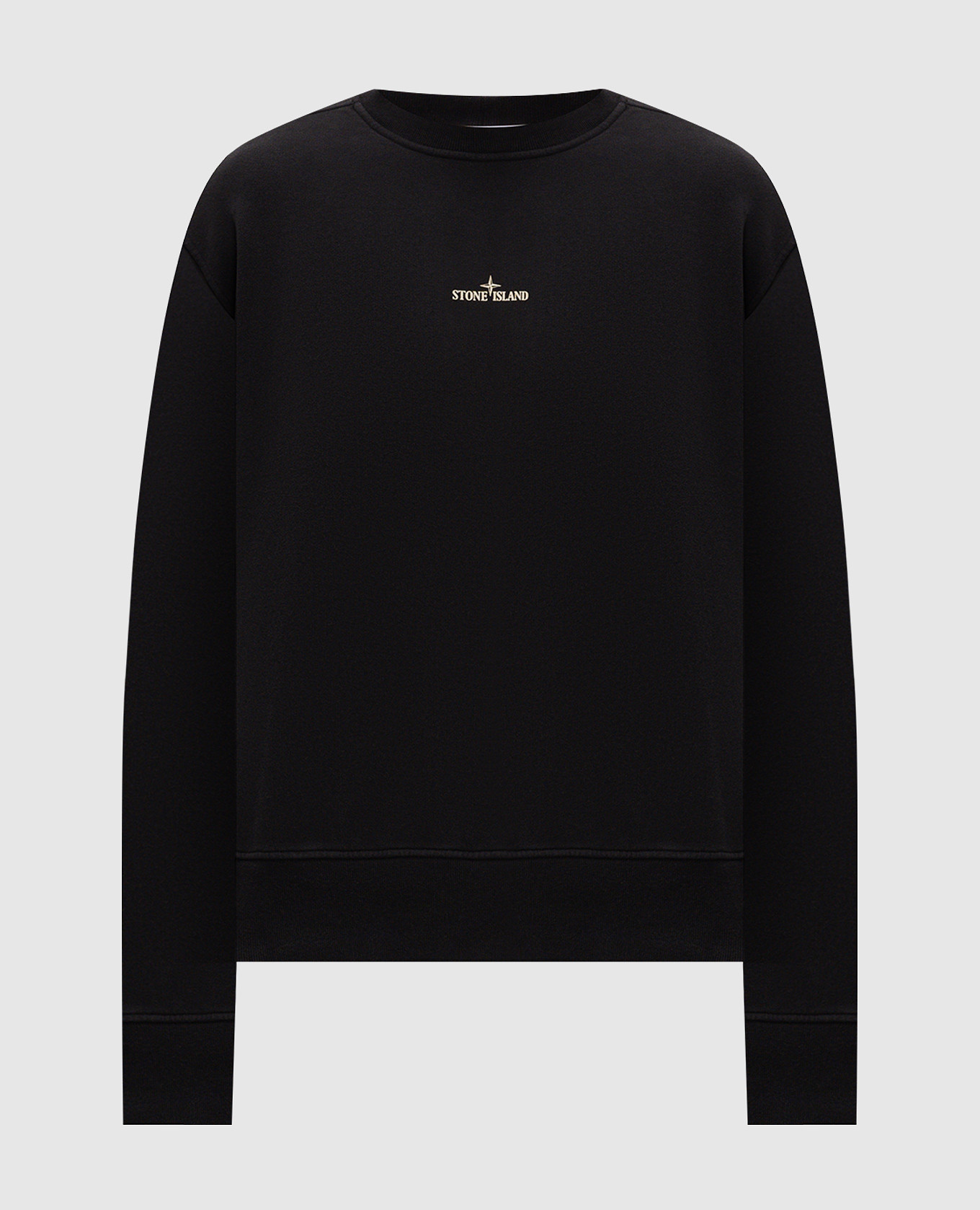 Black sweatshirt with logo print