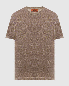 Missoni Beige T-shirt with lurex DC26SN02BK01H3