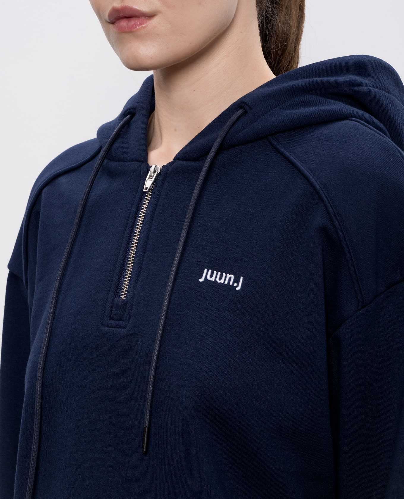 Blue hoodie with zipper Juun.j 5
