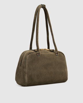 Christian Villa Khaki suede tote bag 06632