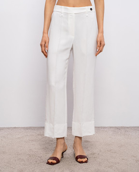 Brunello Cucinelli White linen pants MH126P9184
