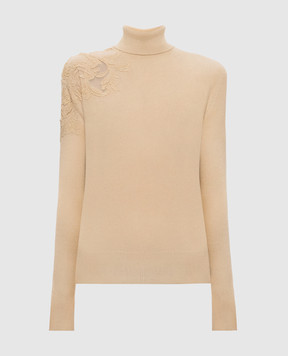 Ermanno Scervino Beige cashmere turtleneck D495M317APPYU