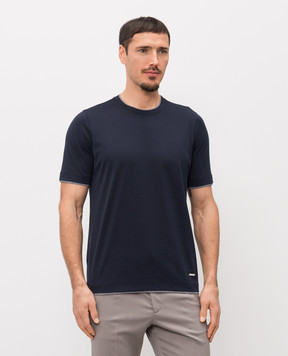 Enrico Mandelli Blue layered T-shirt 3K050A5684