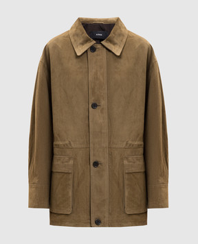 ARMA MEAVE khaki suede jacket 005L26104702