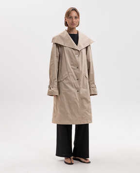 Toteme Beige straight-cut trench coat 263WRO0283FB0564