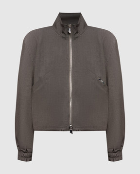The Attico Brown jacket with accent shoulders 261WCB00119WWV002AA
