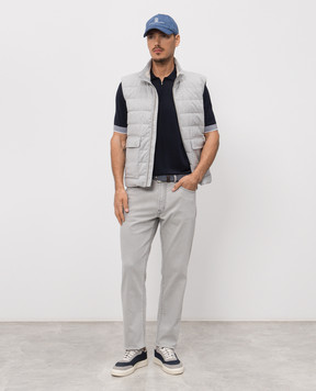 Peserico Grey jeans with logo patch R54717L95Q04953