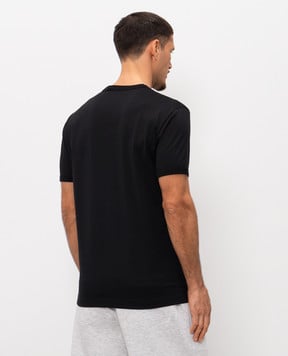 Dolce&Gabbana Black T-shirt with monogram patch G8PV1ZG7P3N
