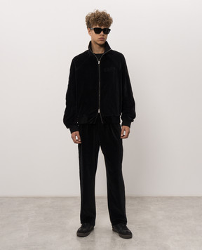 Rhude Black velvet sports jacket RHFW26JA01355