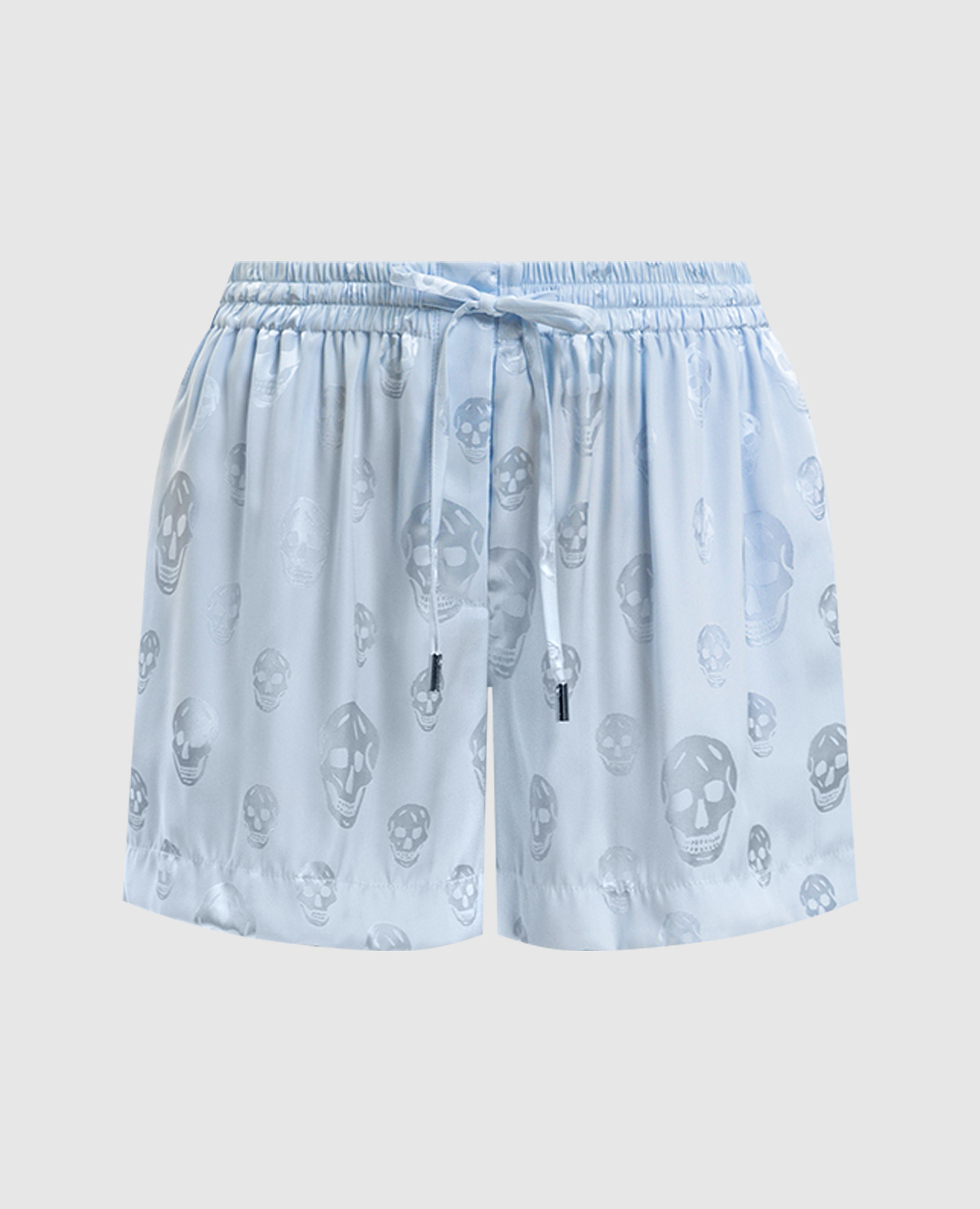 Short à motif de crâne bleu