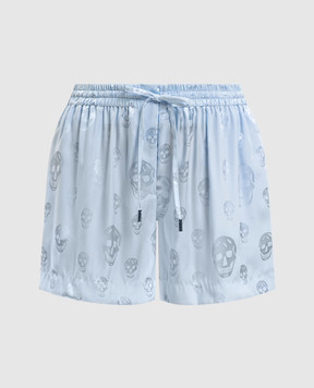 Alexander McQueen Blue Skull Pattern Shorts 860974QGABJ