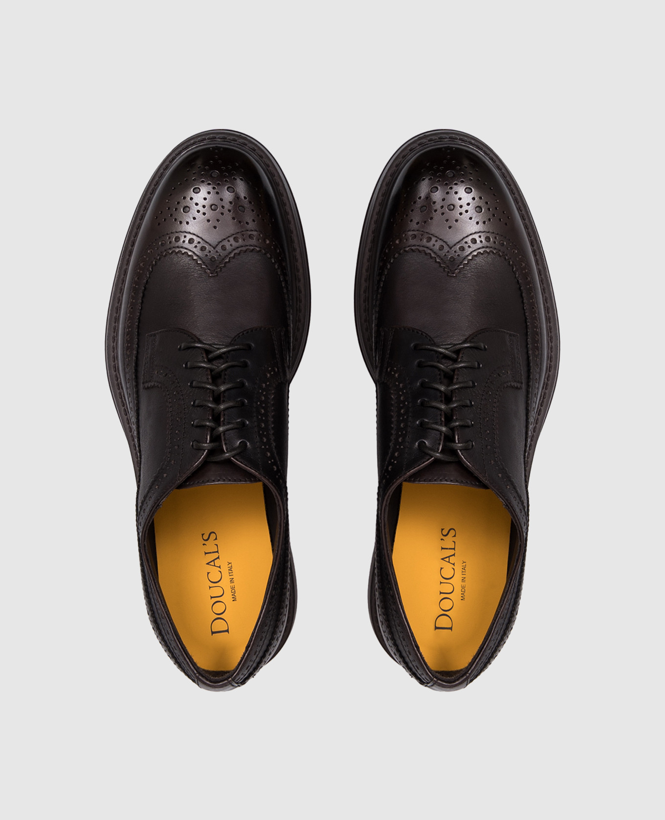 Brown leather brogues Doucal's 4