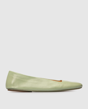 Marsell Distesa green leather ballet flats MW8455P015
