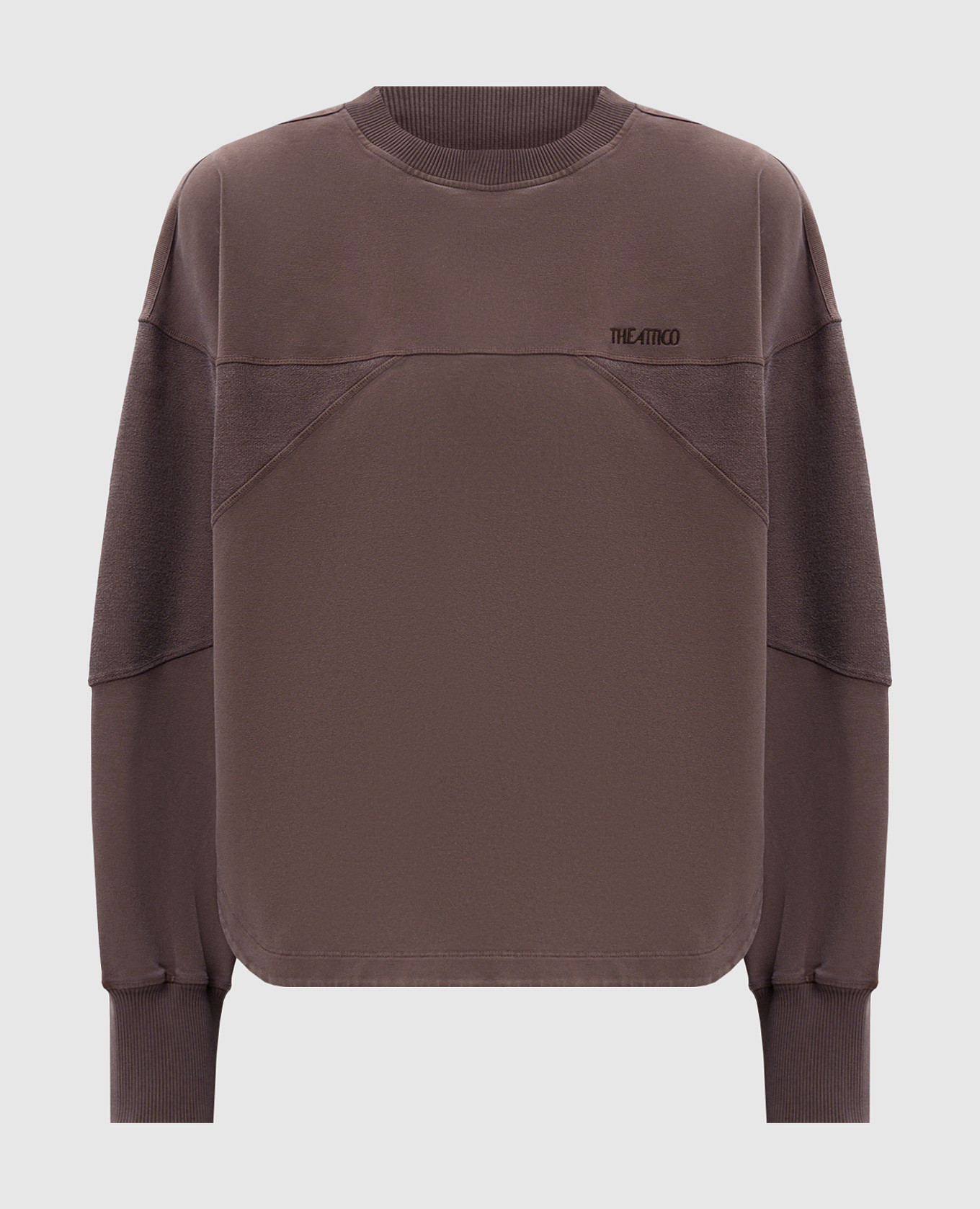 

Brown sweatshirt with logo embroidery The Attico