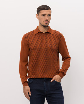 Stefano Ricci Terracotta patterned polo KE08021P03E26371