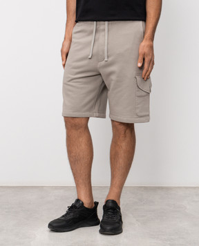 C.P. Company Grey shorts with logo embroidery MSB029A005086W