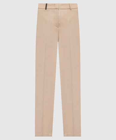 Beige wool and cashmere pants