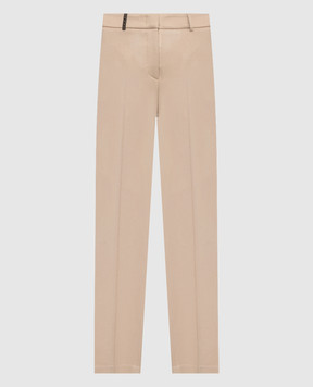 Peserico Beige wool and cashmere pants P0404406718
