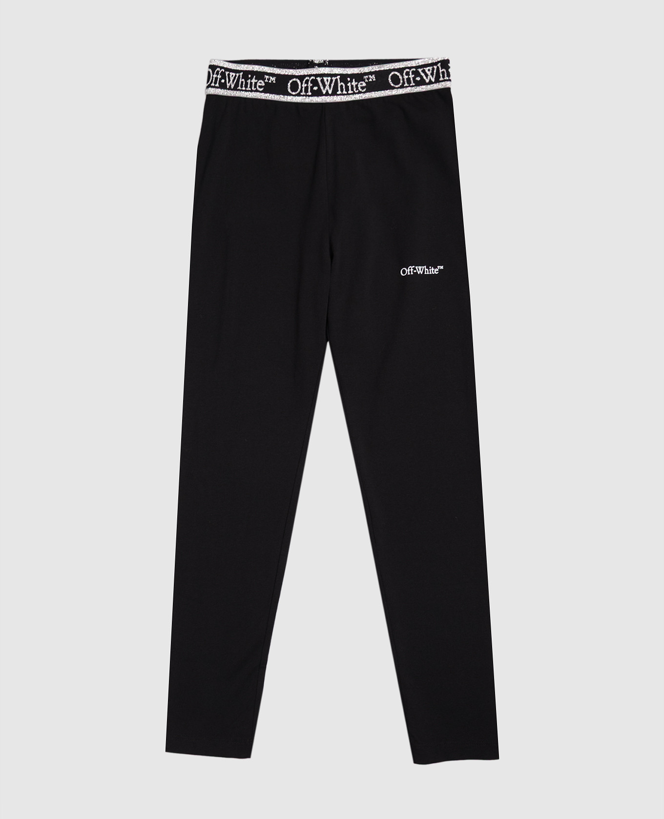 Children's black leggings with logo