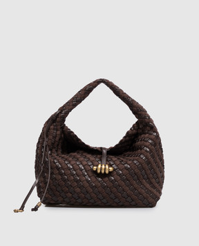 Gianni Chiarini Aurelie brown woven hobo bag BS12065COMMWPLINT