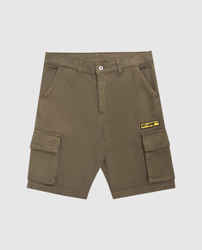 Off-White Children's khaki denim cargo shorts 44BCS001S26F001